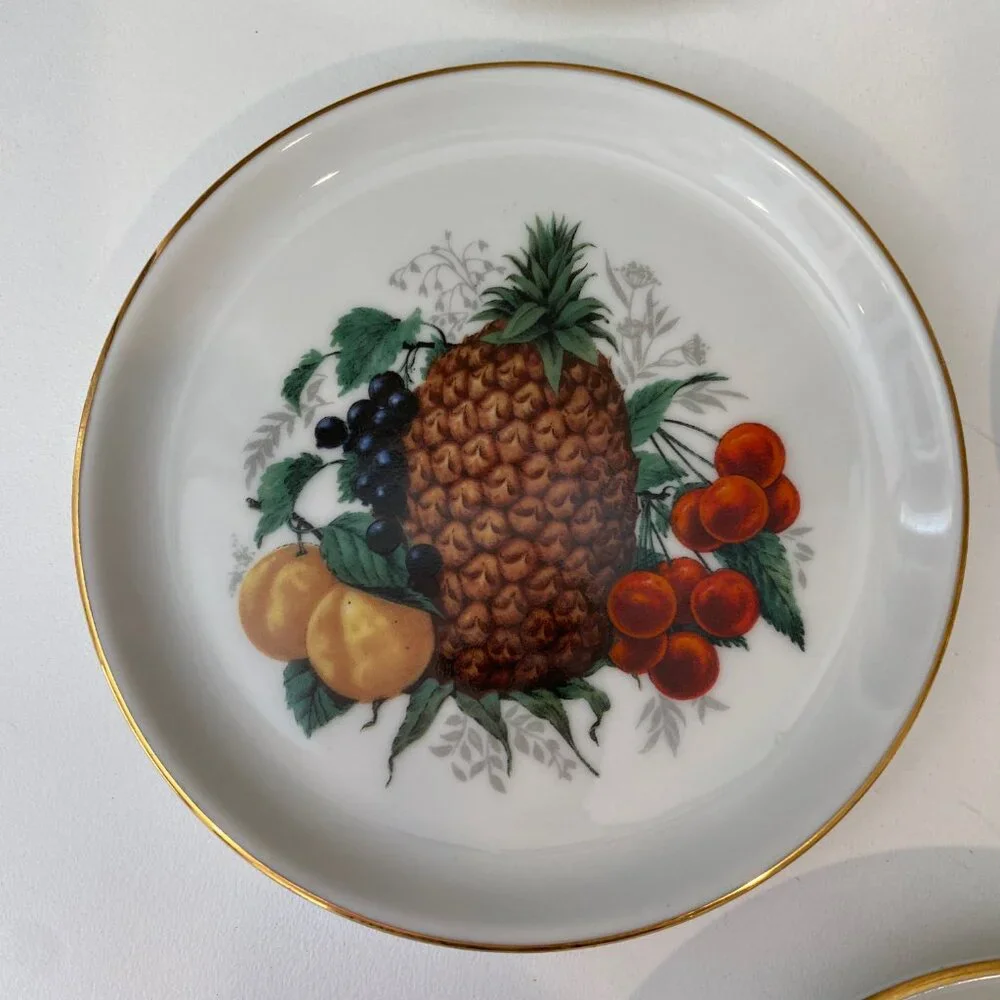 VTG Bavaria Germany Fruit Motif Dessert Plates Set of 5‎ Jaeger & Co. 4